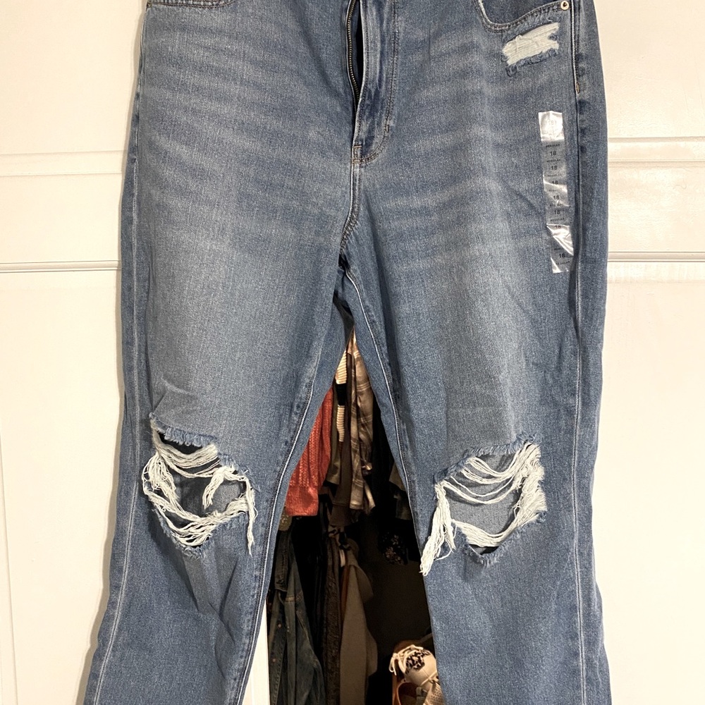 AE Outfitters size 18 ripped mom jeans